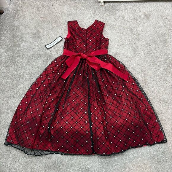 NWT Jayne Copeland Red Special Occasion Girls Formal Dress Holiday Party Size 10 - Picture 4 of 12